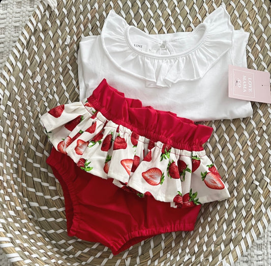 Strawberry Ruffle Bloomers